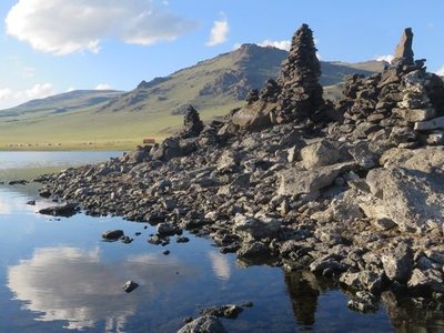 Ovoos at Terkhiin Tsagaan Lake
